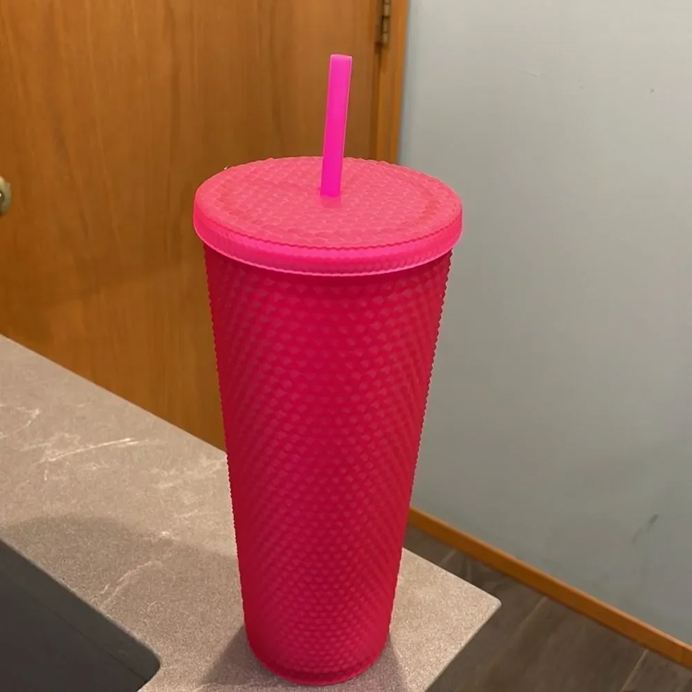 NWT Starbucks Fall 2021 Neon pink jelly tumbler